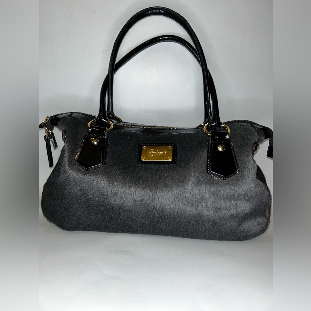 Euc Calvacanti calf hair patent leather satchel bag